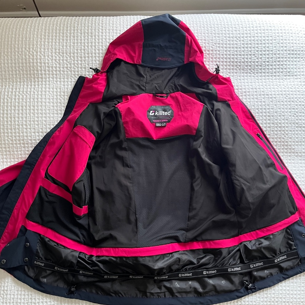 NWT Killtec Kow 104 Insulated Hooded Ski Jacket Dark Orchid - Picture 3 of 8